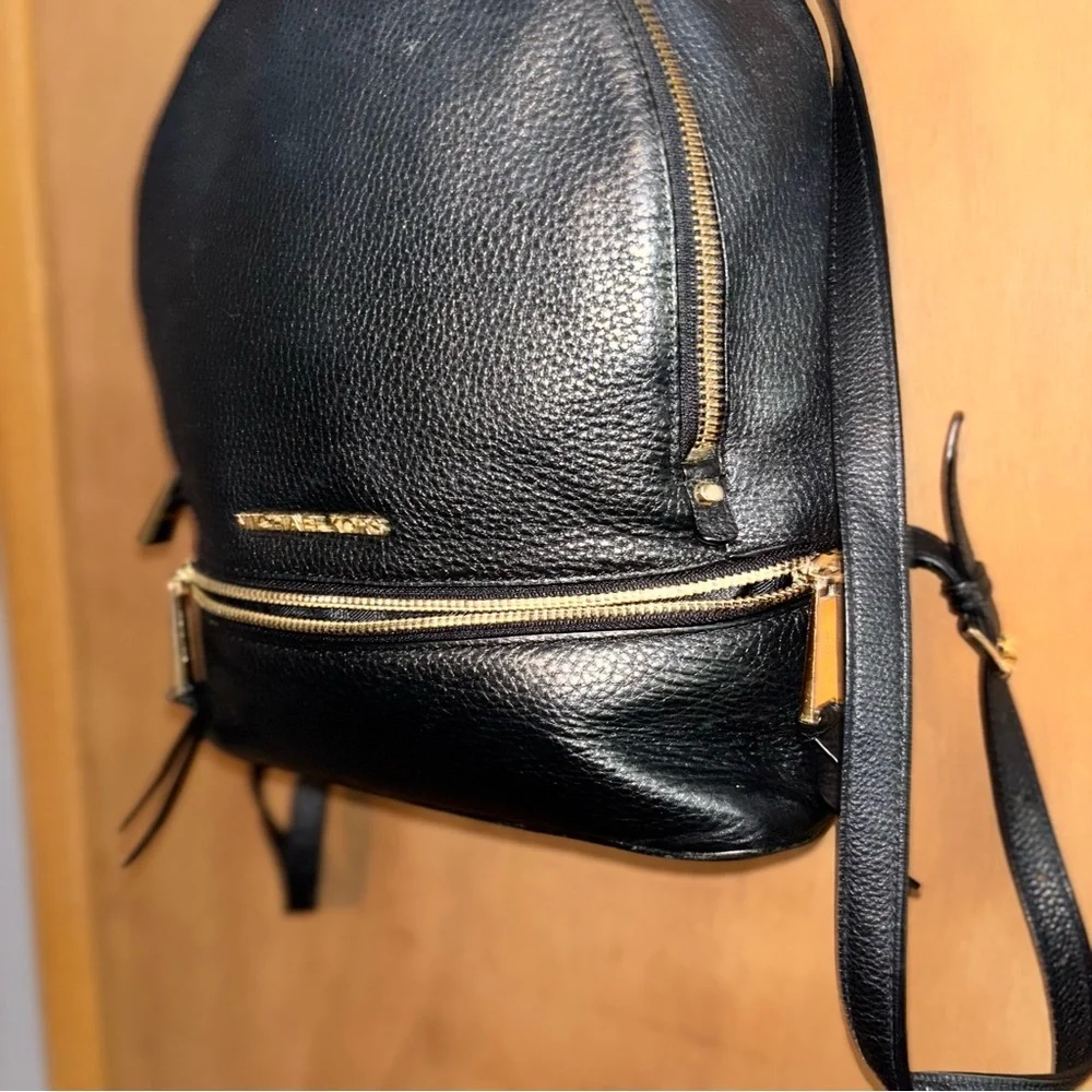 Michael Kors Black Leather Backpack